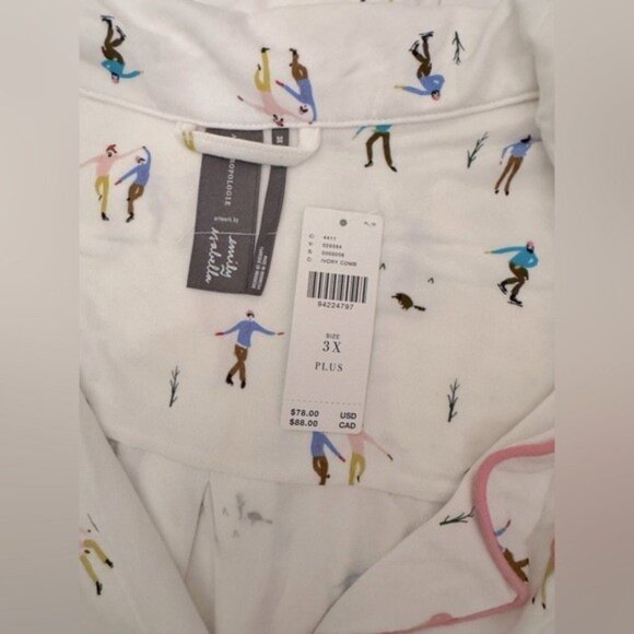 NWT Size 3X - Anthropologie The Briar Piped Pajama Shirt: Long-Sleeve Edition - Picture 11 of 12